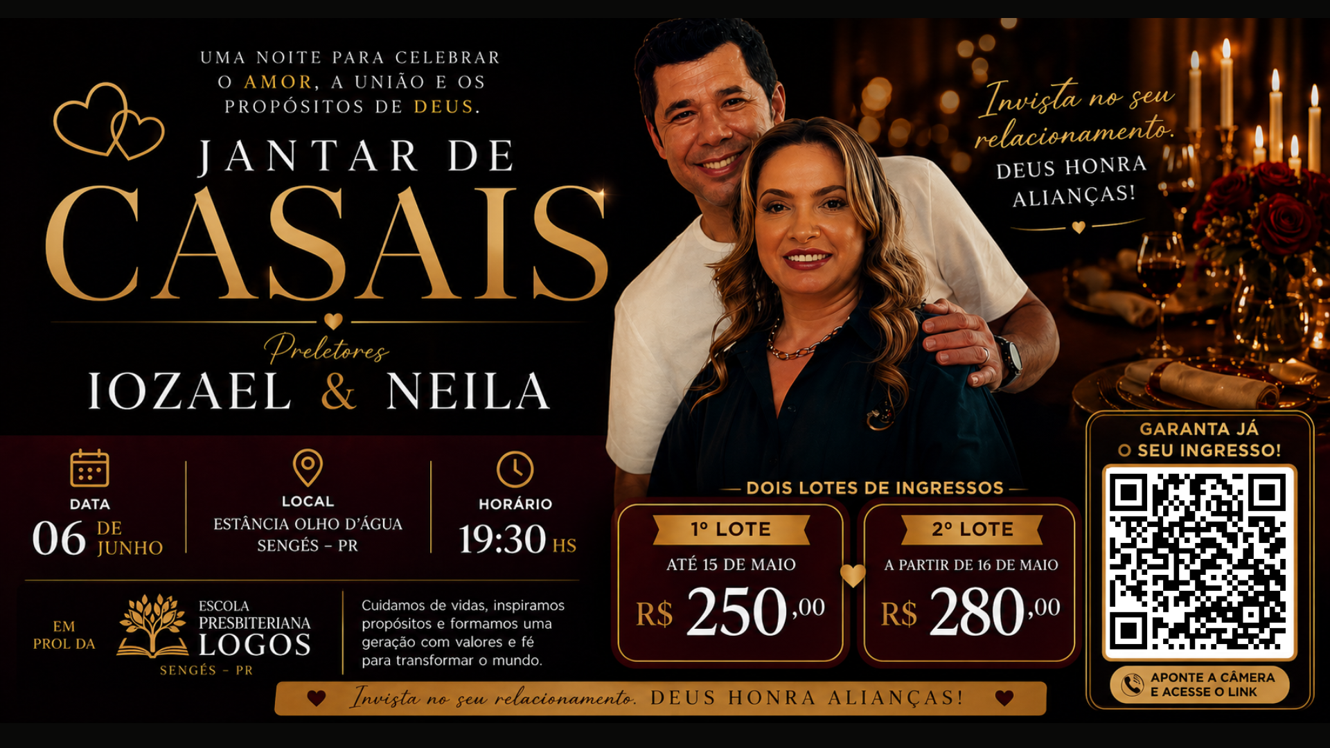 Imagem do evento Jantar de Casais - Sengés PR